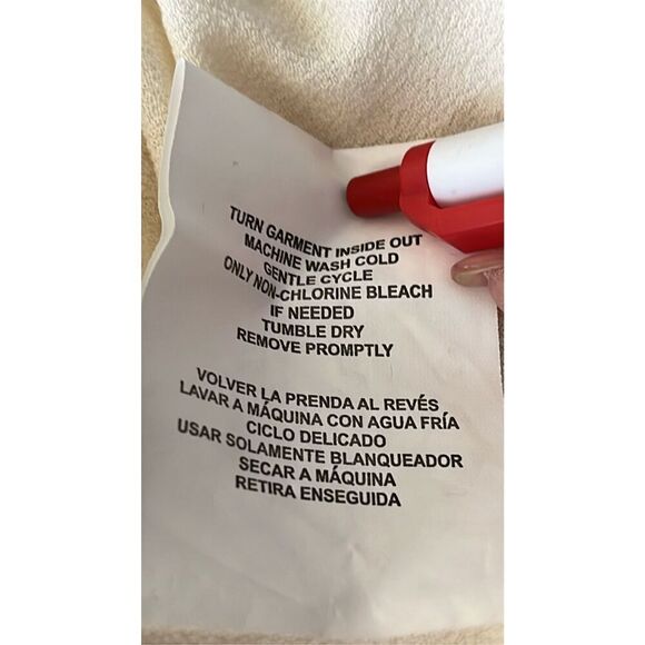 Coco & Jaimeson Women’s L Lace High Low Button Down Shirt Ivory Long Sleeve - Picture 8 of 11